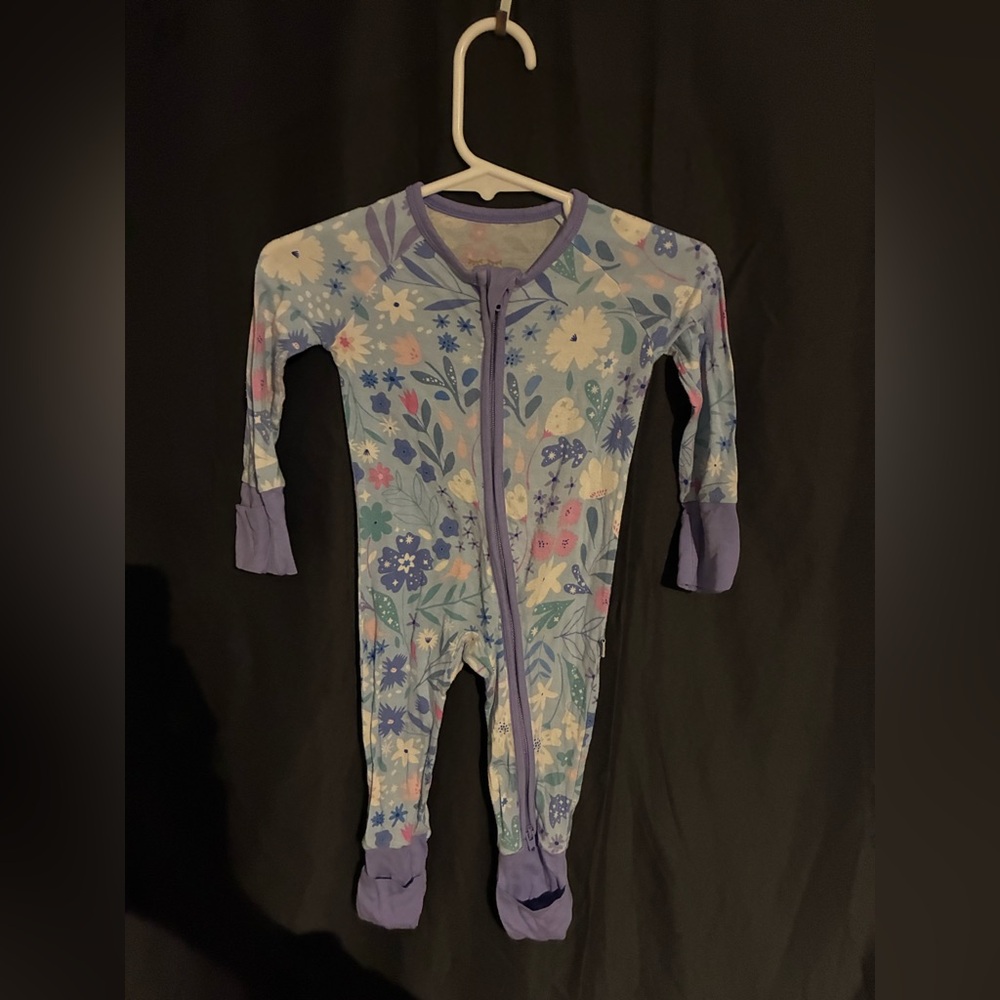 Little Sleepies Purple and Blue Floral print